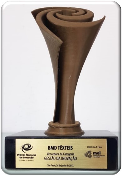 BMD TÊXTEIS - Ganha o Prêmio Nacional de Inovação na categoria Gestão da Inovação 2016/2017